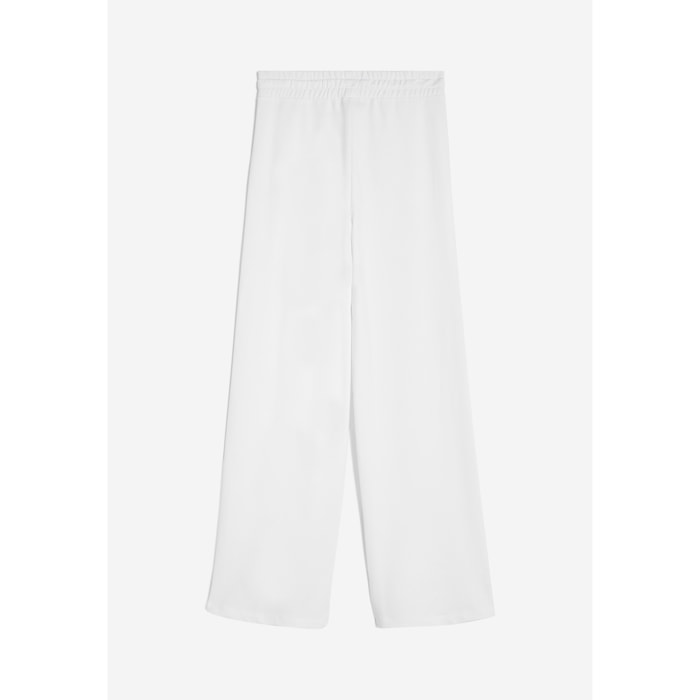 Pantaloni donna in french terry modal con gamba dritta