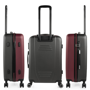 Maleta Itaca Tiber Set De 3 Unidades Granate-Antracita