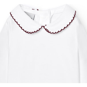 Body bebé manga larga cuello polo piqué