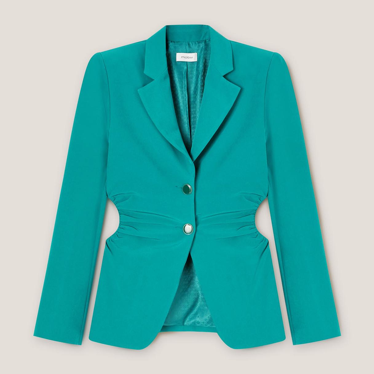 Motivi - Giacca blazer con motivo cut-out sui fianchi - Verde