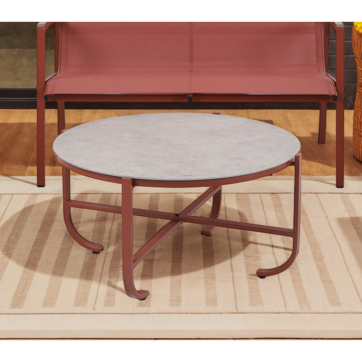 Salon de jardin - 4 places - terracotta - PERTH