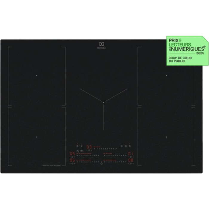 Plaque induction ELECTROLUX EIS87553IZ SaphirMatt 80cm Anti-rayures et Zone Flex