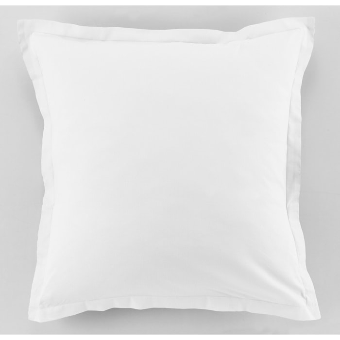 Lot de 2 taies d'oreiller 100% coton 57fils blanc