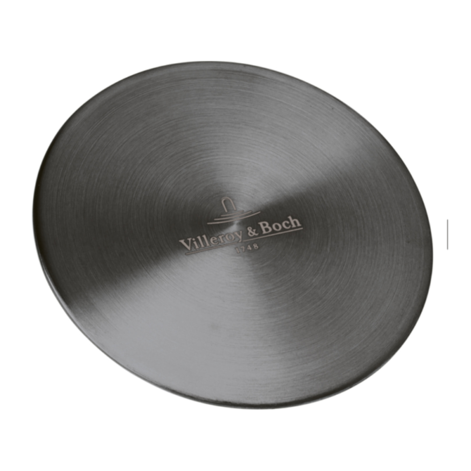 Evier timbre d'office Tradition 2 bacs 89,5 x 63 céramique vidage manuel blanc + Cache bonde anthracite