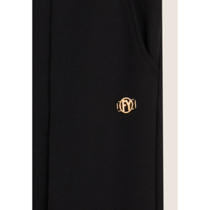 Pantalone donna in punto milano con impuntura centrale