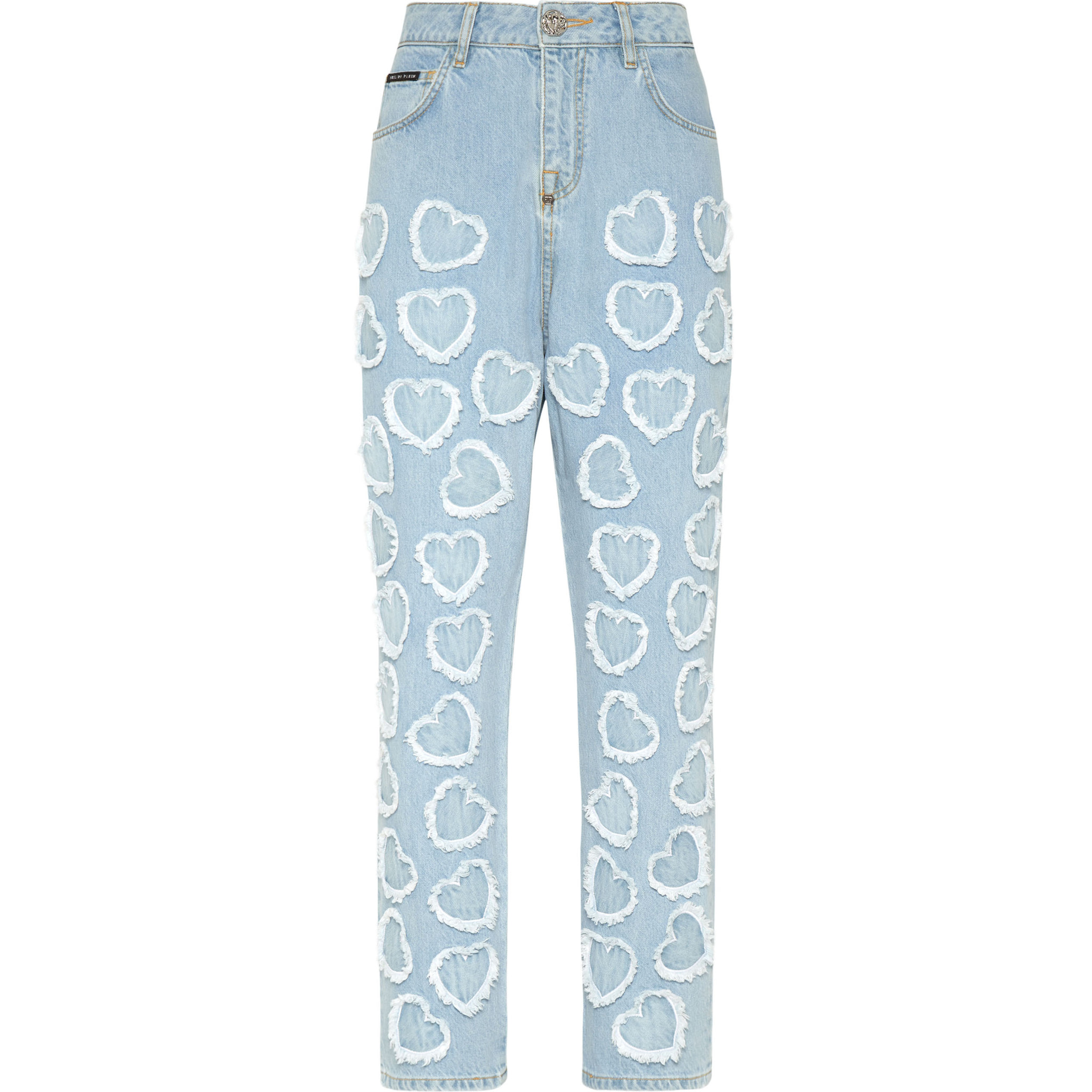 PHILIPP PLEIN Denim Trousers Loose Fit HEART