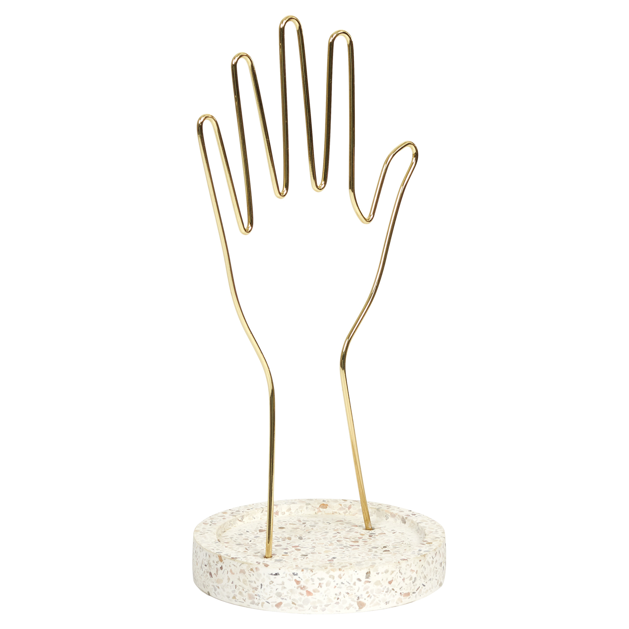 Porte Bijoux Main Metal Support Terrazzo