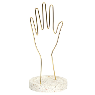Porte Bijoux Main Metal Support Terrazzo