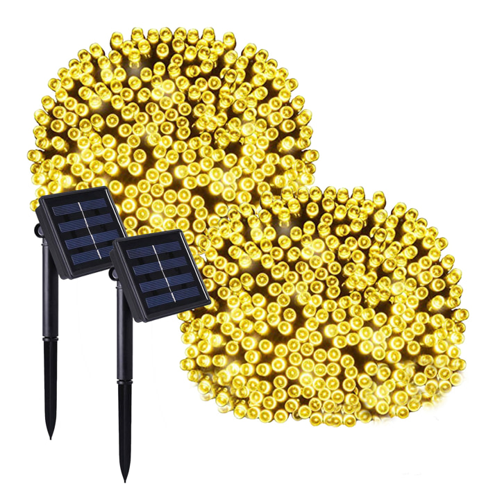 2 Guirlande solaire YOGY 200 LED 16.3M