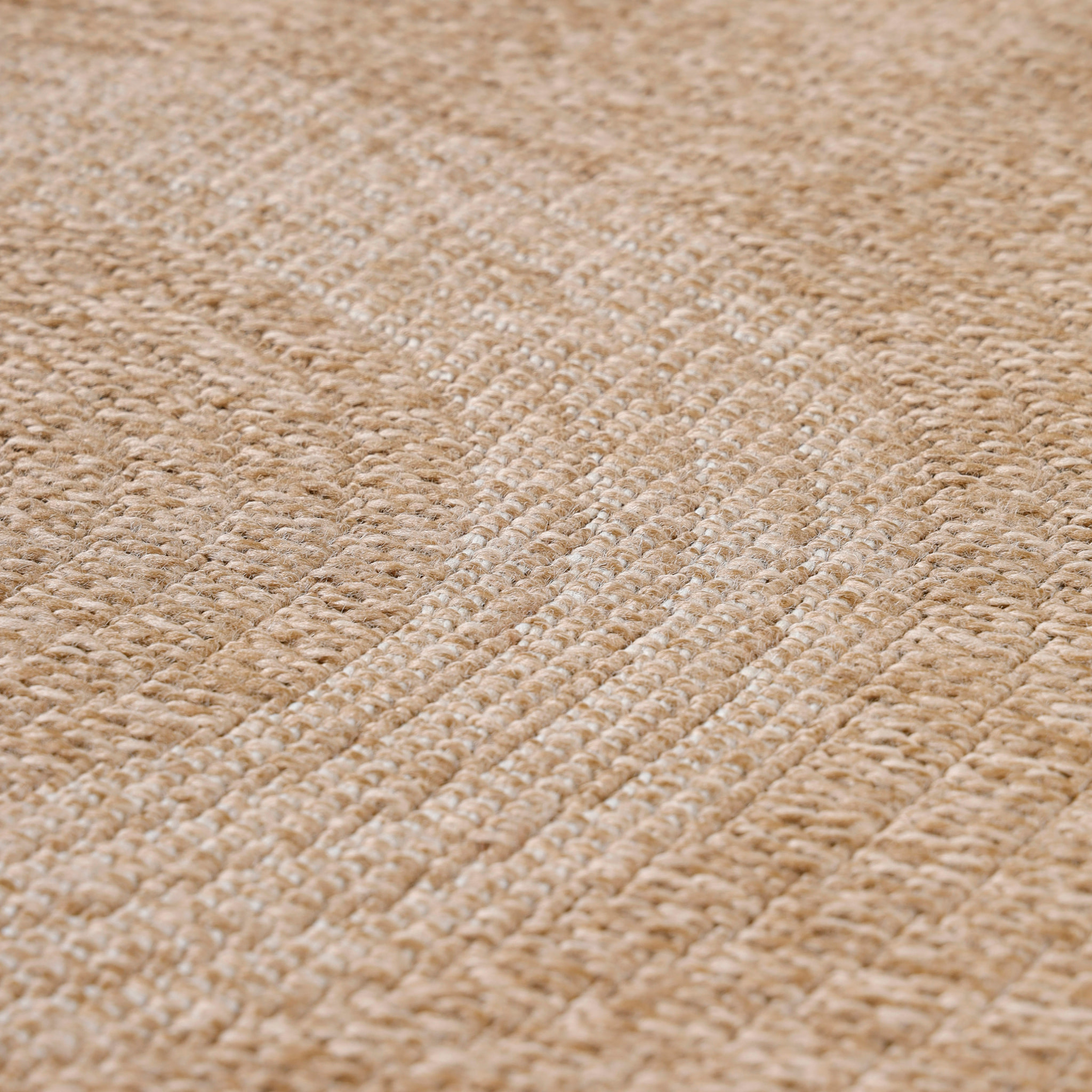 COMILLA - Tapis intérieur/extérieur rond aspect jute beige