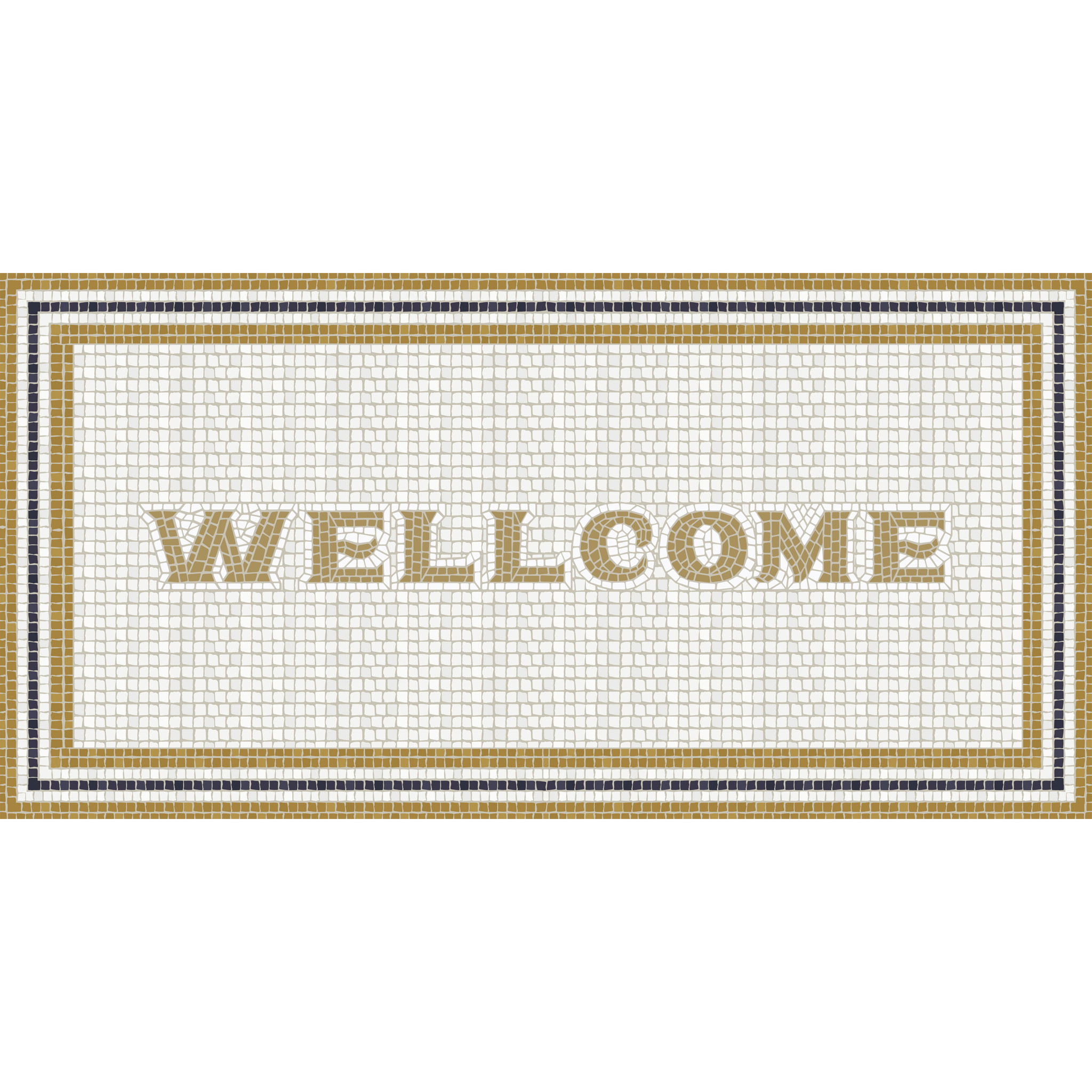 Alfombras vinílicas de Ceramiko - Mosaico romano "Wellcome"