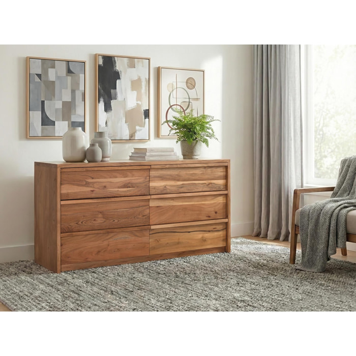 Aparador de Madera de Acacia Estilo Rústico Moderno