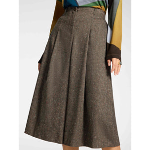 Elena Mirò - Pantaloni palazzo cropped - Marrone