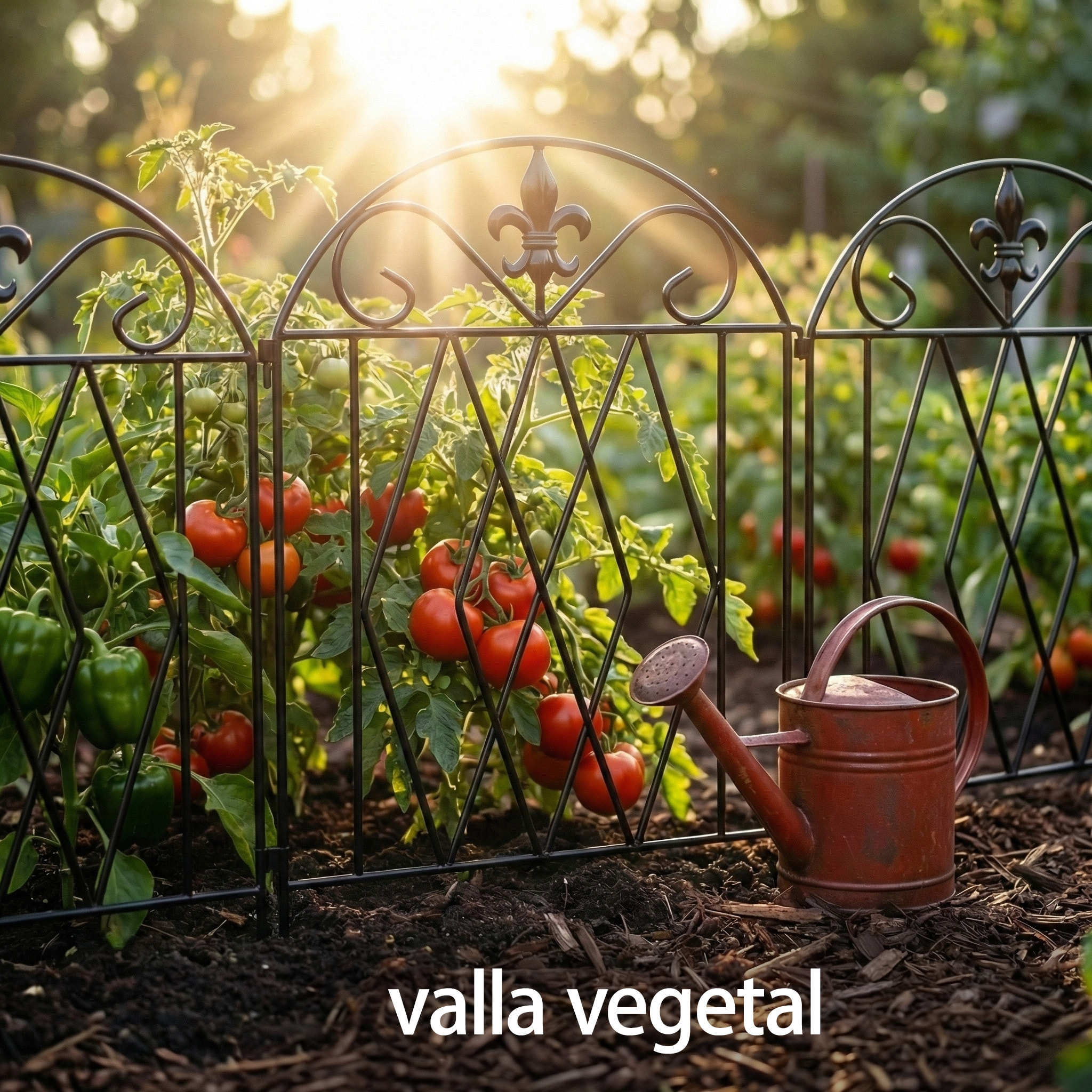 Set de 4 Vallas de Jardín de Metal, 125x56 cm, Vallas de Jardín Exterior Decorativas con Diseño Arqueado, Resistente y Fácil de Instalar, para Huerto, Patio, Terraza, Césped, Negro