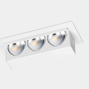 LEDS C4 Downlight Bento Wall Washer 3 LEDS 3 Blanco cálido - 3000K CRI 90 Blanco IP20 230lm