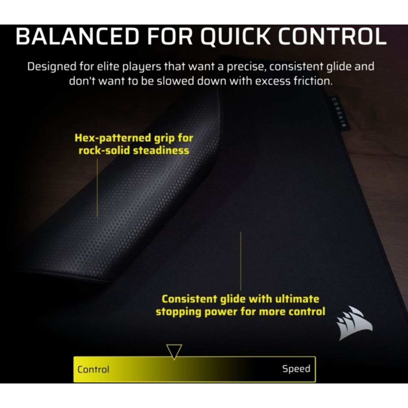 Tapis de souris CORSAIR MMPRO Medium Noir