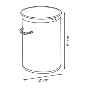 Panier à linge Stemy 48L beige