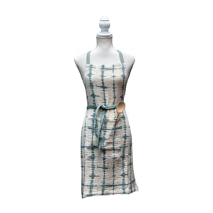 Tablier de cuisine en coton céladon h80cm PAOLO
