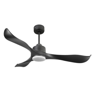 Ventilateur de plafond Réversible  Thermostat Dimmable Wifi Moteur à courant continu Toits en pente Télécommande Lumière à trois tons Adaptateur 2/3 Lames