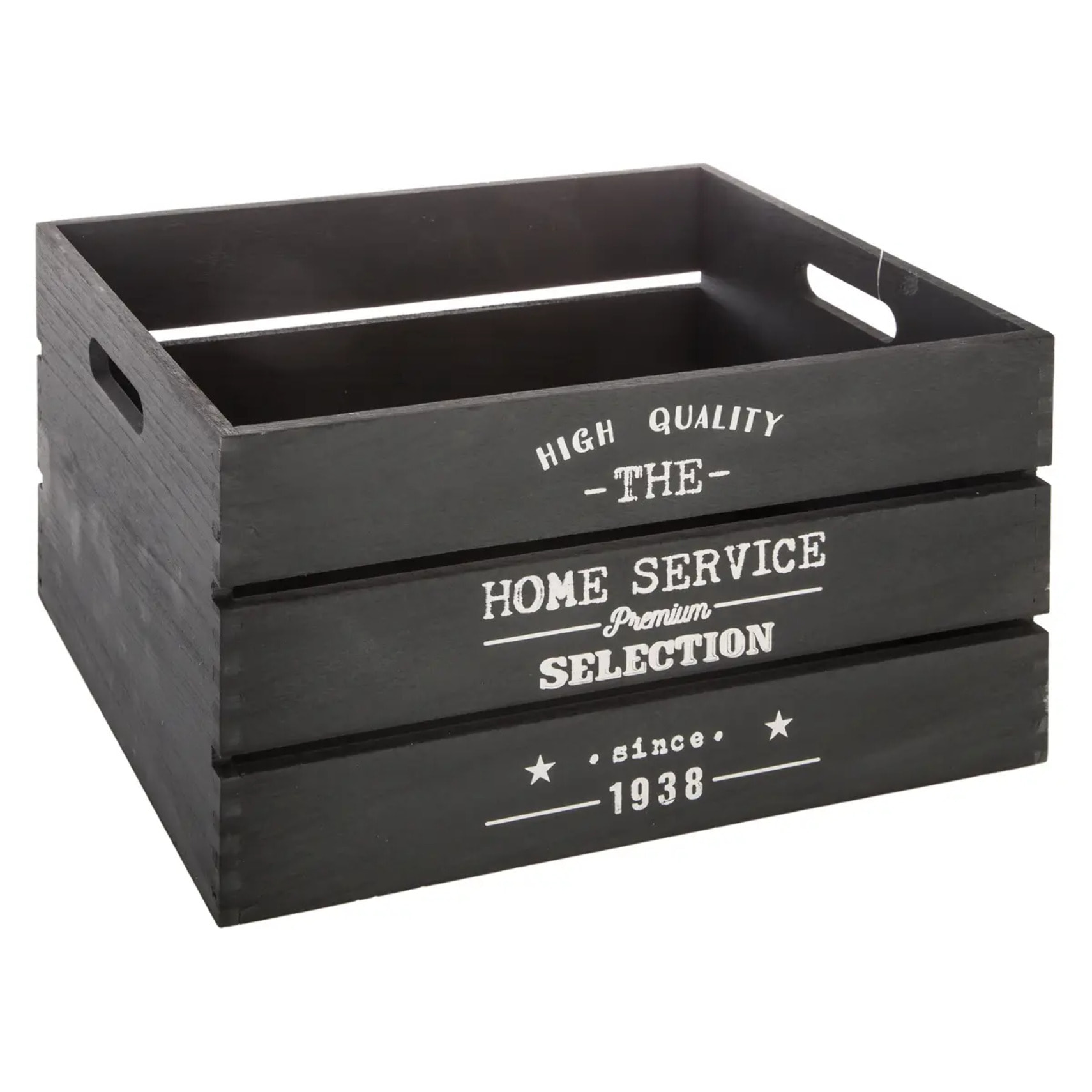 Set de 6 caisses "Facto" cagette bois noir