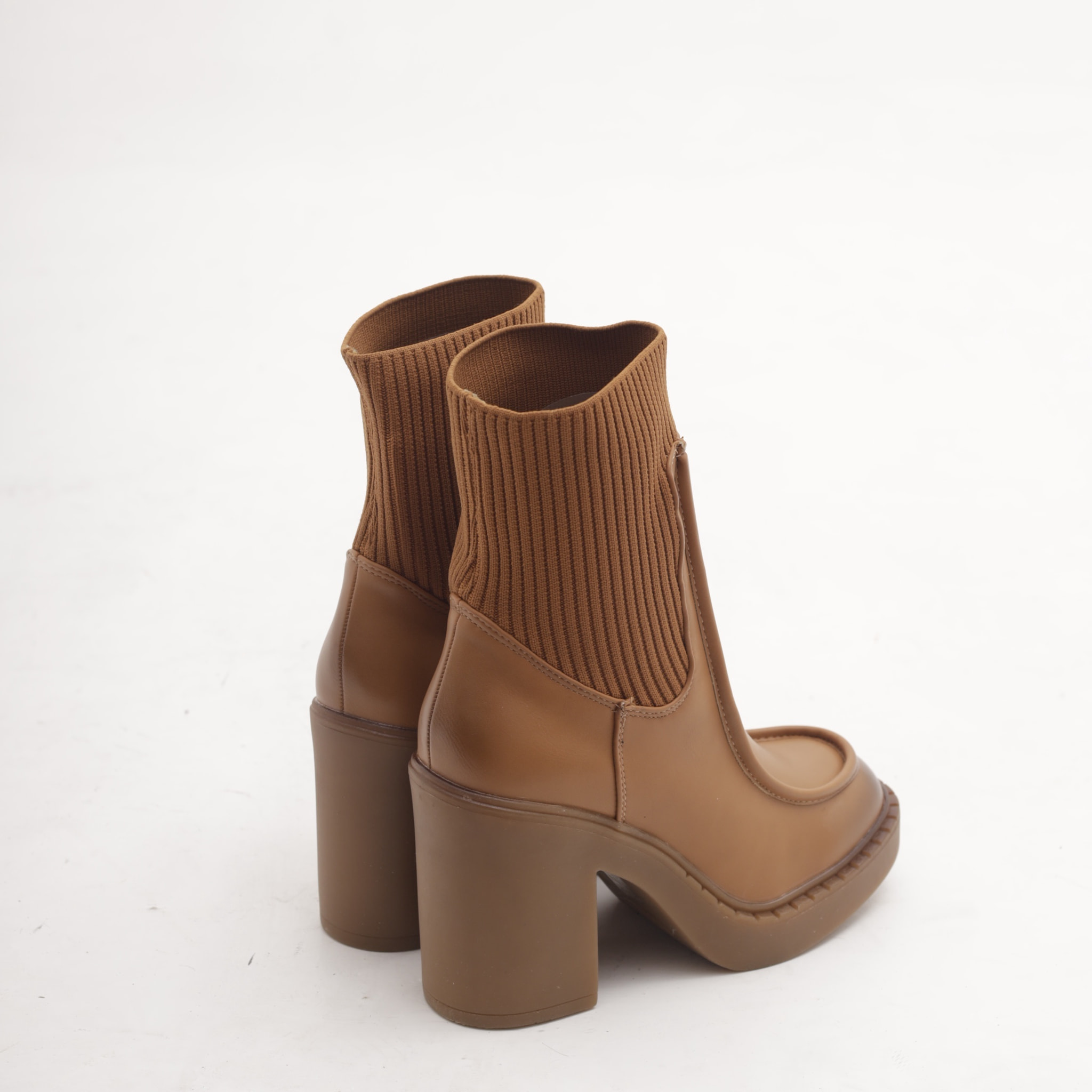 STIVALETTO INGEGNERE TACCO CUOIO