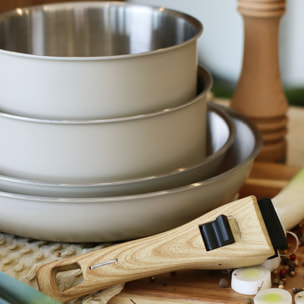 Batterie de cuisine 5 pièces en acier inoxydable - tous feux EASYNOX