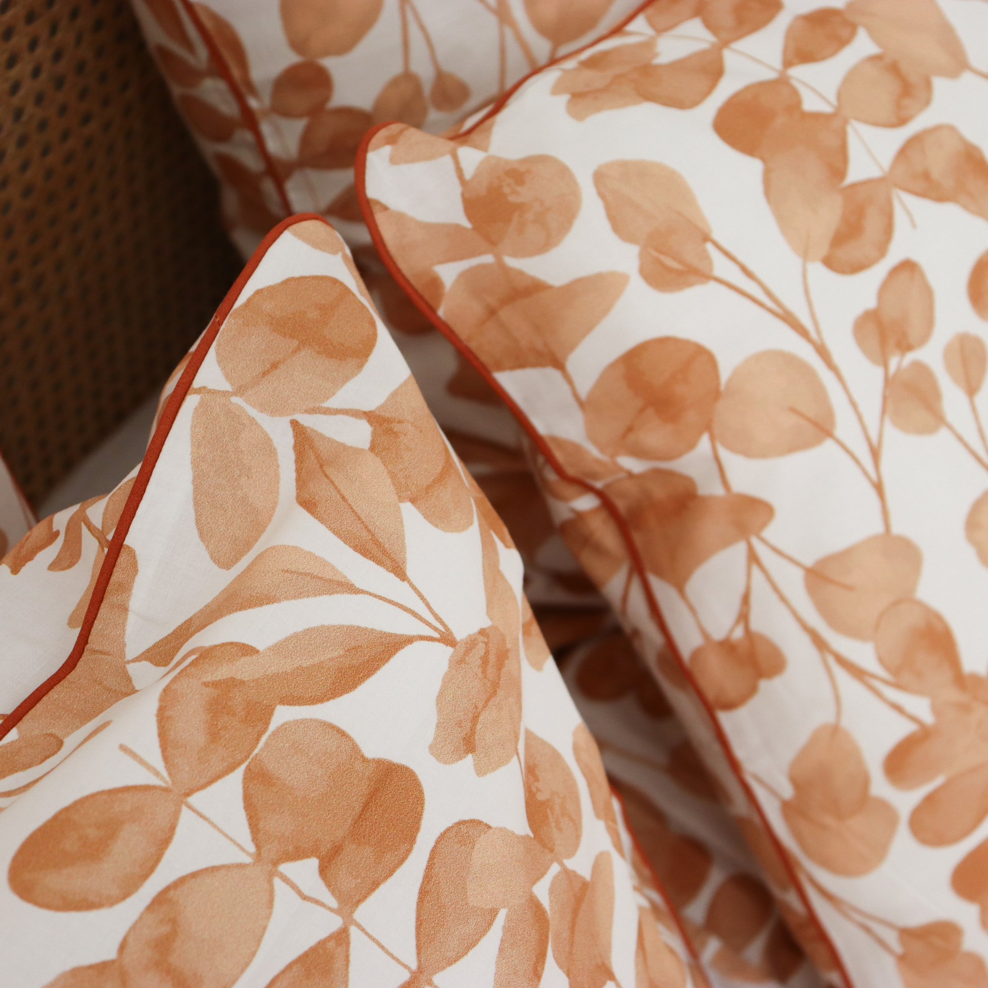 Taie d'oreiller en percale de coton lavé, HERBIER