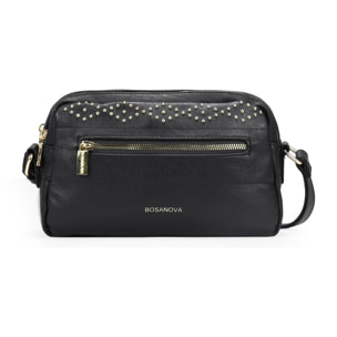 Bolso bandolera negro con tachas