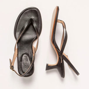 Sandalias con tacón S3166 NAPPA BLACK/ GLERA color Black