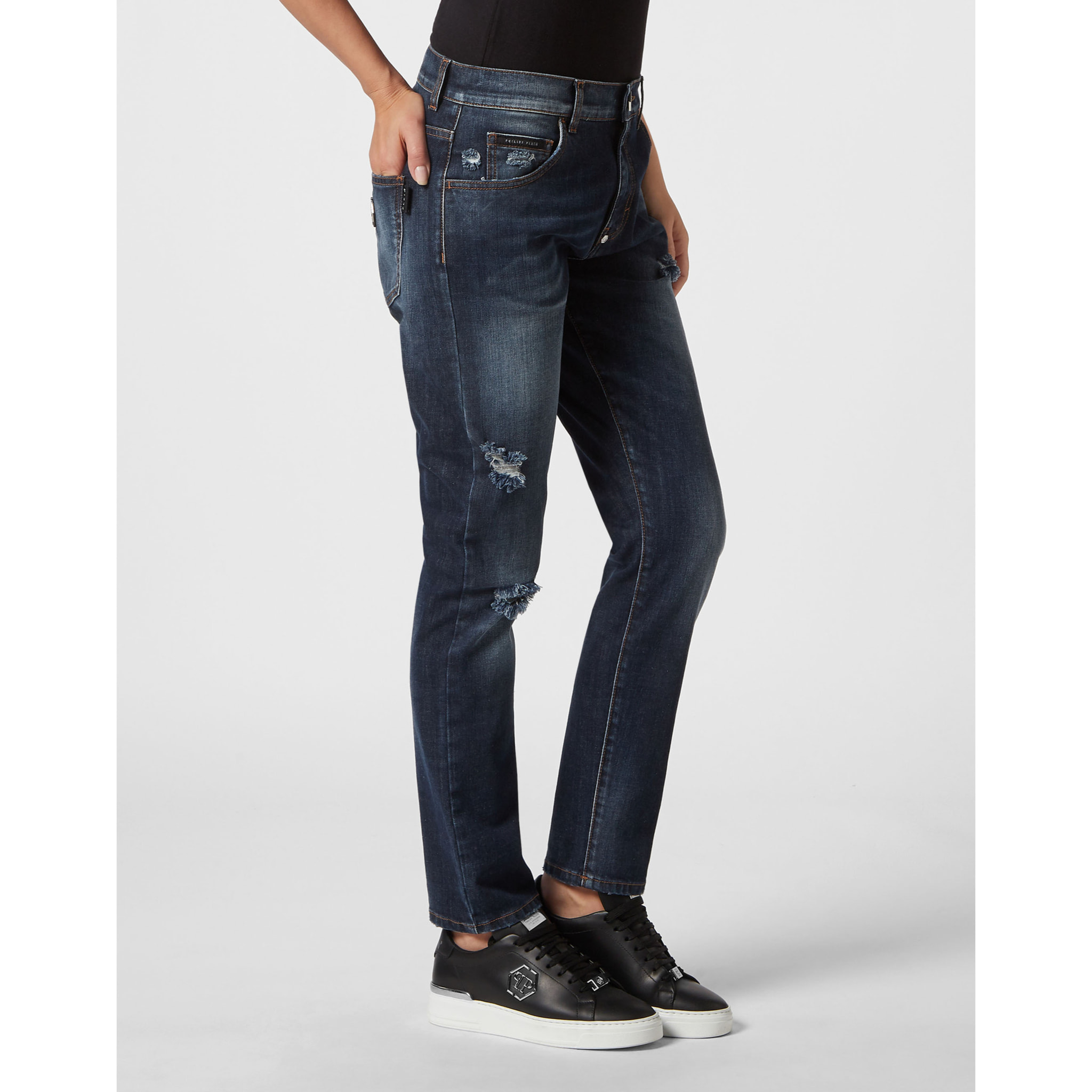 PHILIPP PLEIN Jeans dal taglio boyfriend