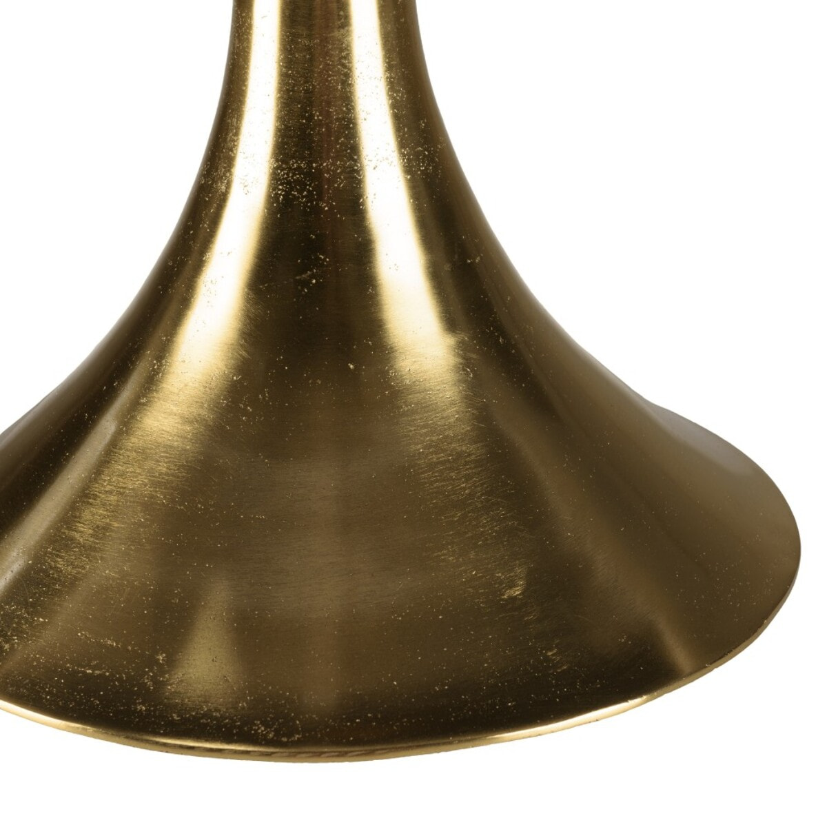 JAMES - Table basse 100x56cm plateau marbre pied évasé doré