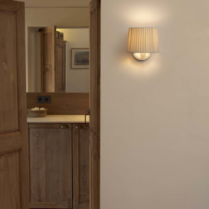 SAMBA Lampe applique blanc/enrubanné beige