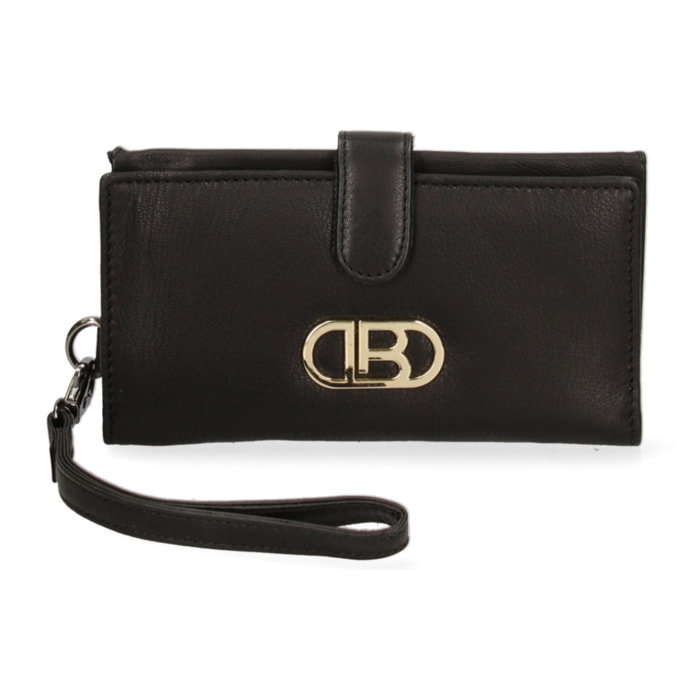 Portafoglio donna in vera pelle - Modello False - Casual - 17.0 x 9.5 x 2.0 cm