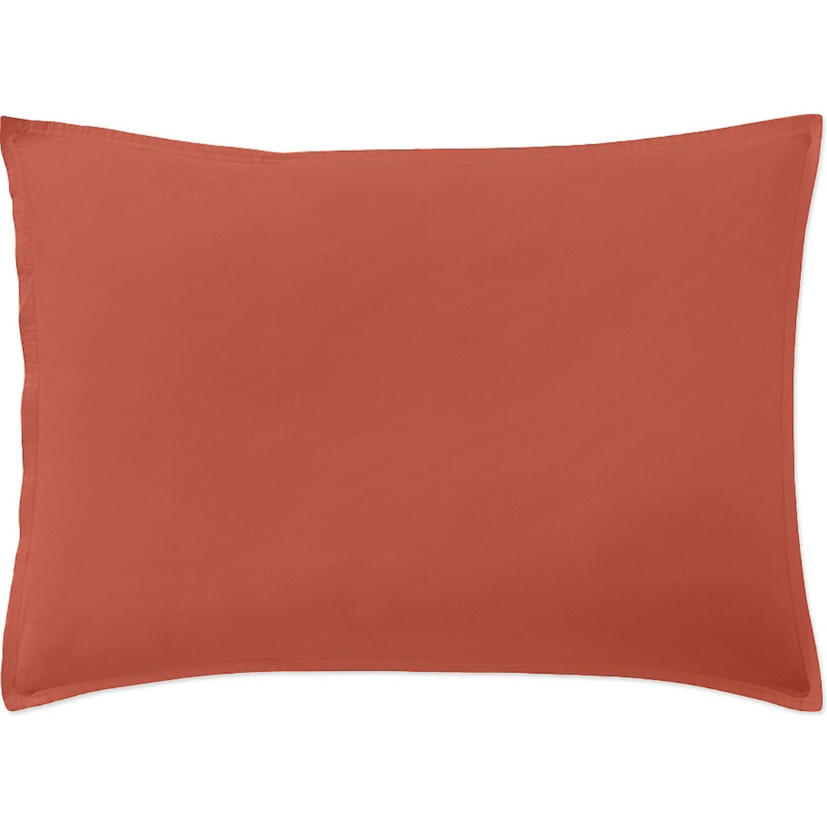 Paire de Taies d'oreiller percale de coton terre de sienne