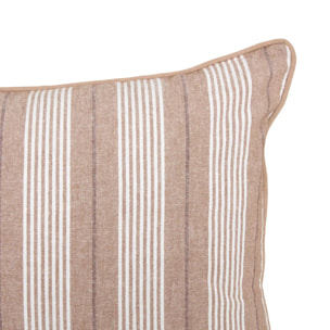Coussin Groove 58x38cm rayé beige lin