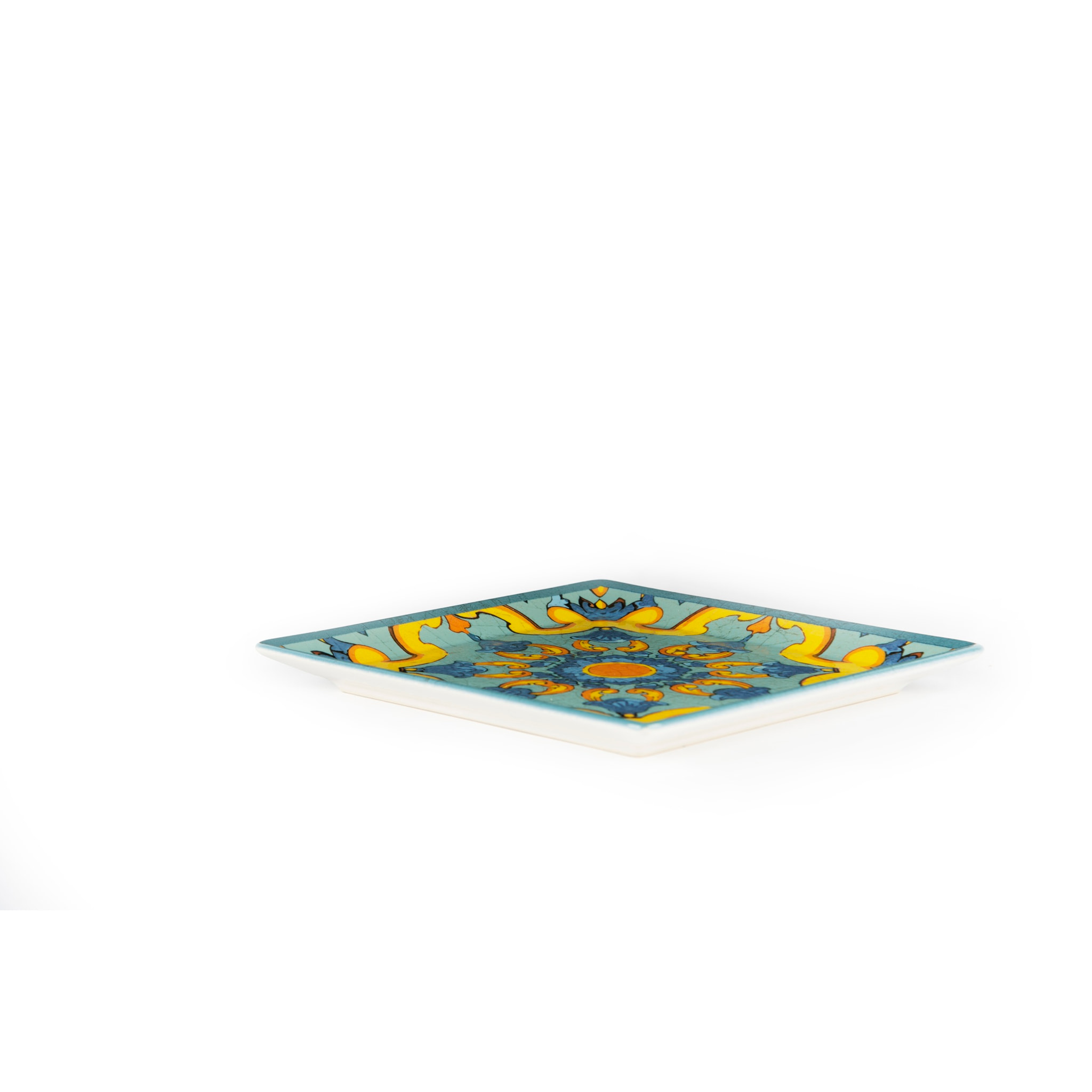 Set 6 piatti quadrati Excelsa – Trinacria, Ceramica Multicolore