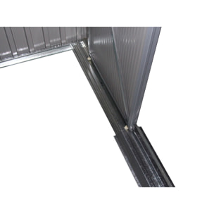 Abri de jardin métal toit plat "Texas" - 6,29 m² - Gris