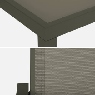 Table de jardin aluminium + 8 assises CAPUA 180