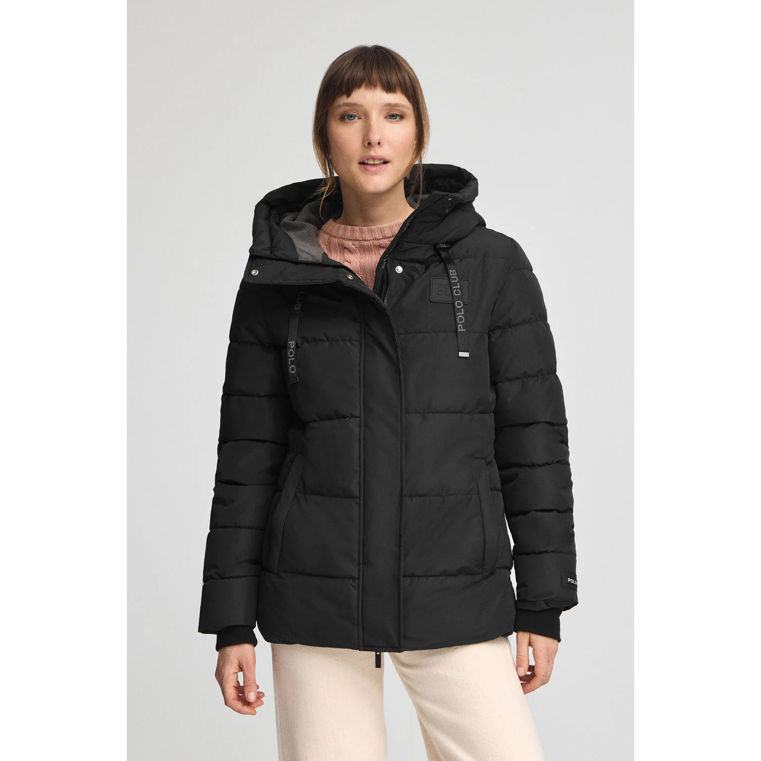 Giubbotto Iris nero con logo Polo Club