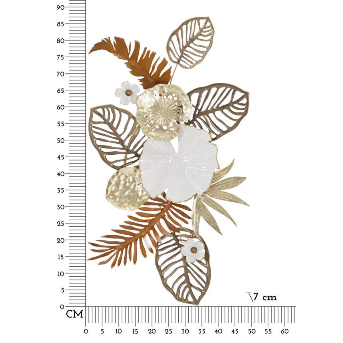 PANNELLO IN FERRO BOUQUET CM 50,8X7X87