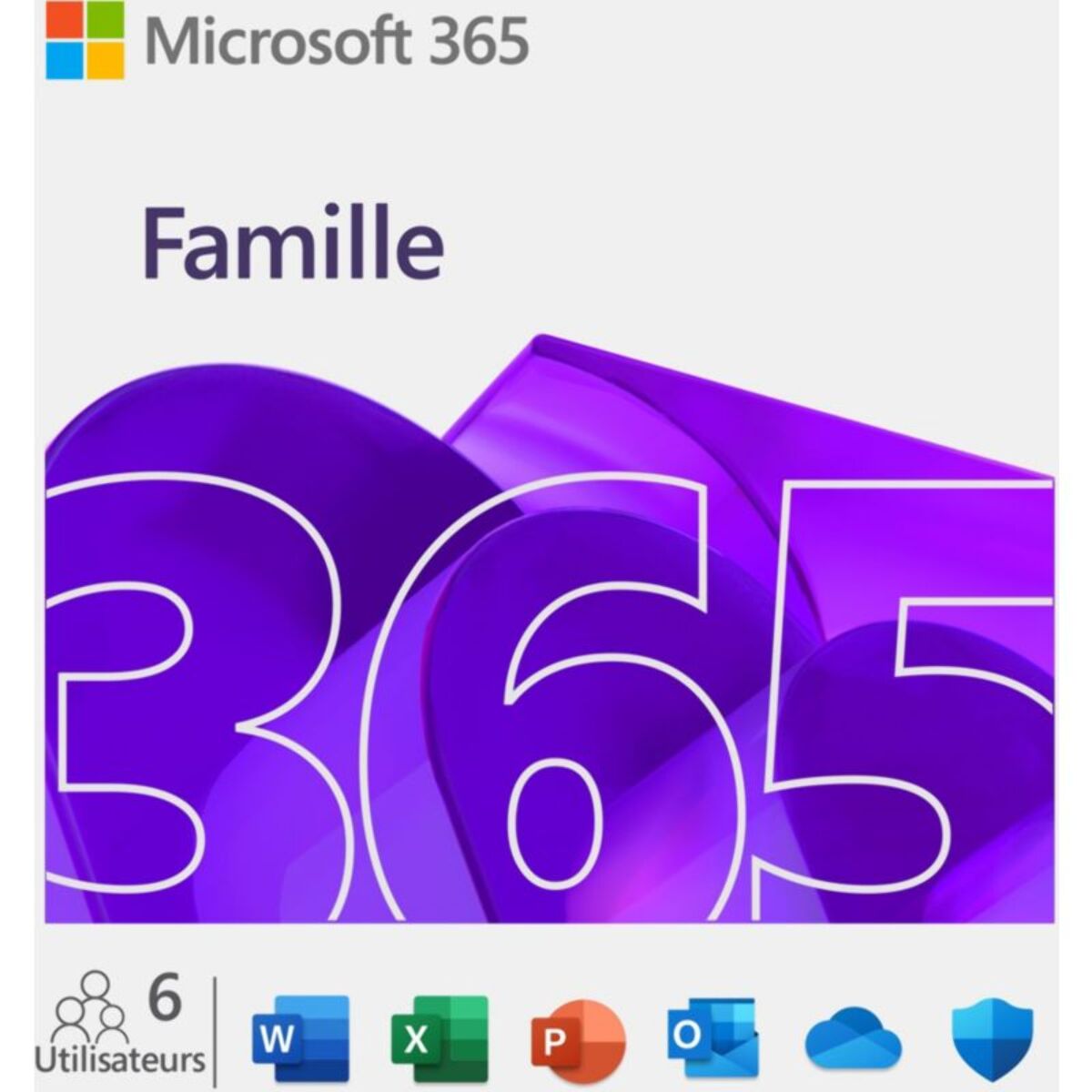 Logiciel de bureautique MICROSOFT 365 Famille 12 mois 2025
