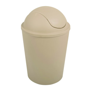 Poubelle à bascule AKO 5,5L Beige MSV