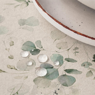 Nappe imprimée anti-taches SURIA VERT