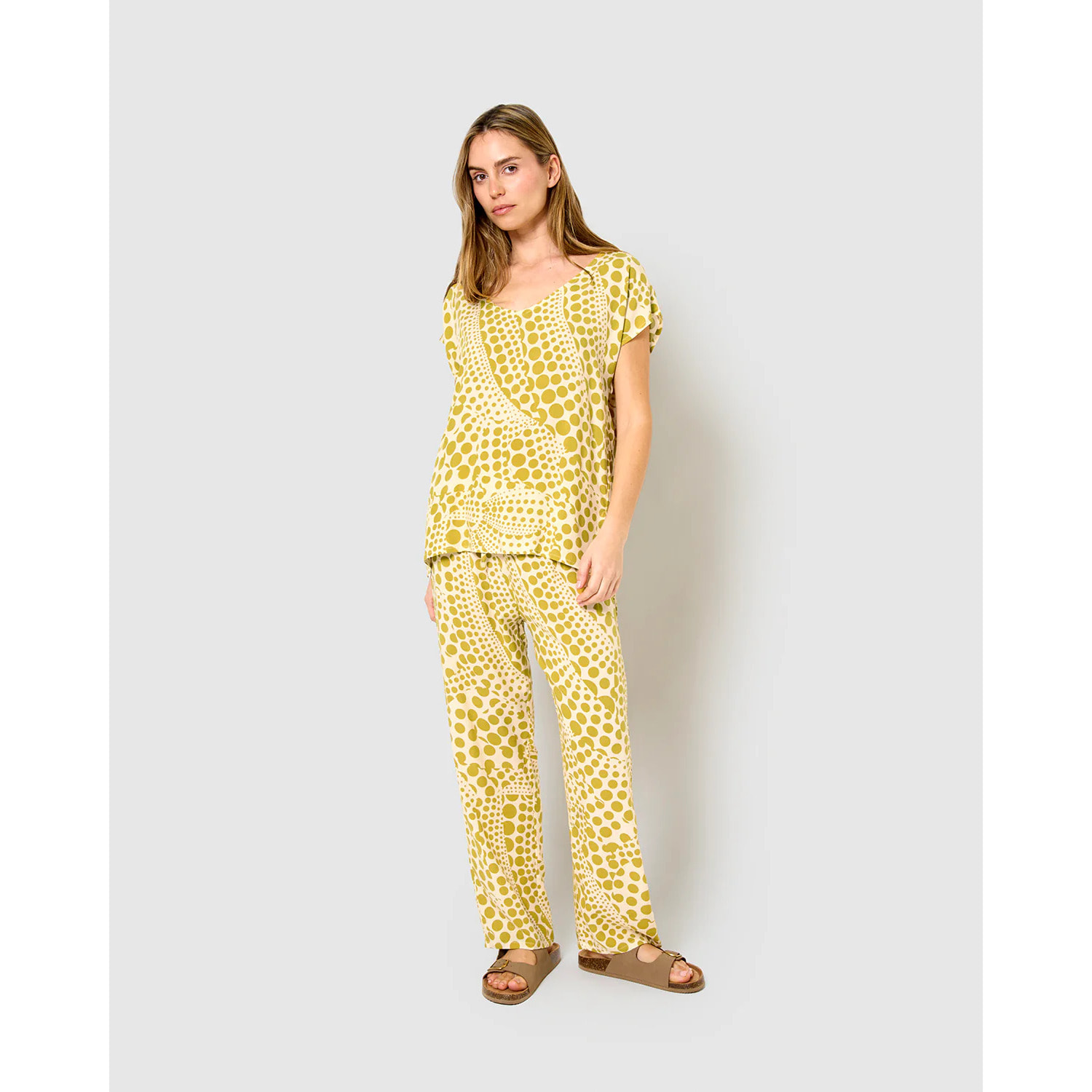 Pantalón viscosa terito limón