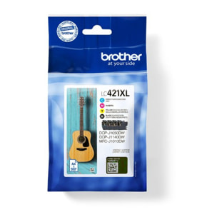 Cartouche d'encre BROTHER Pack Multipack 4 Originales LC421 XL (Noir + 3 Couleurs) - LC421XLVAL