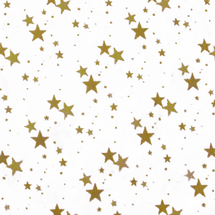 Nappe Cristal en PVC Imprimé 14/100e  'Etoilé' - Jaune soleil