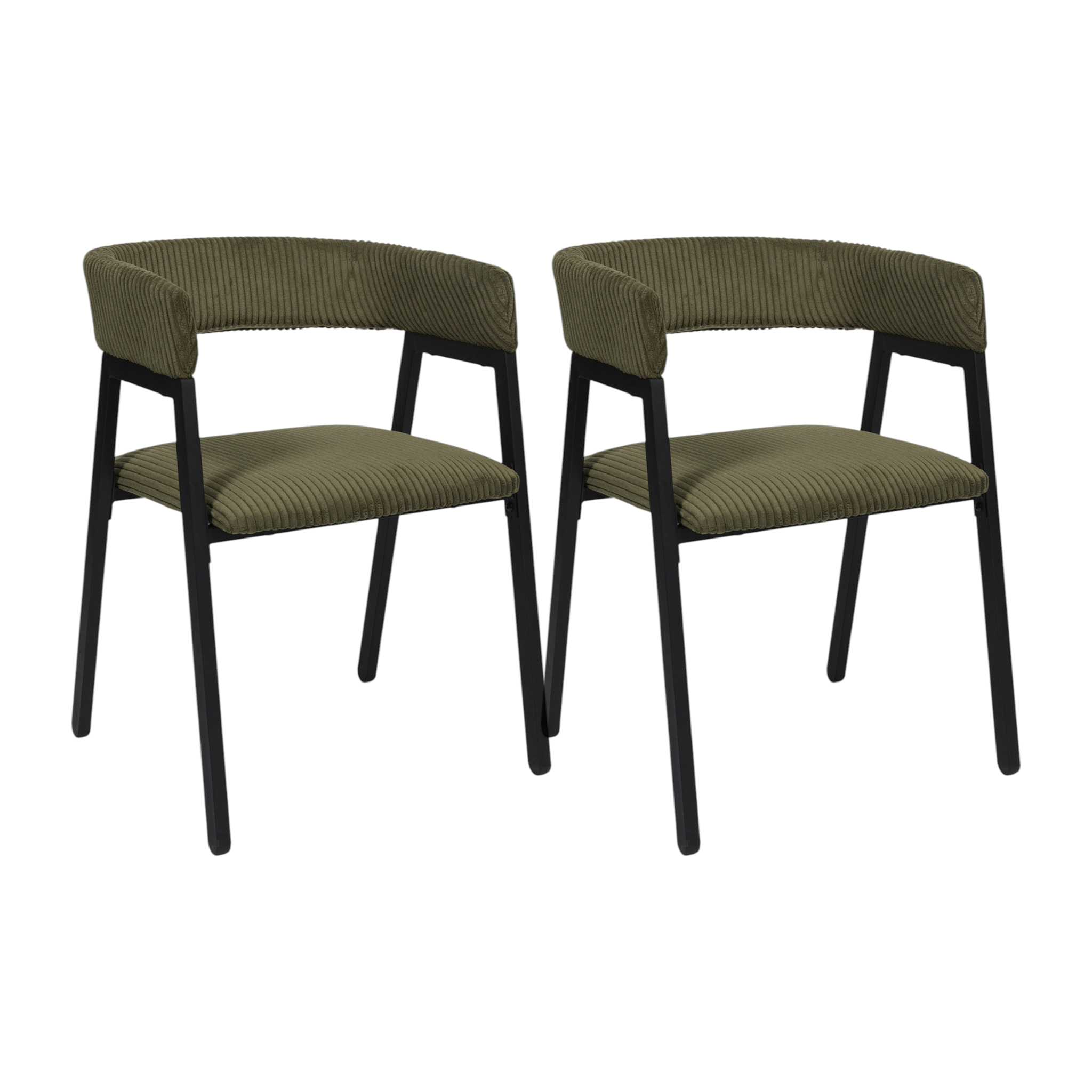 Fauteuil Design Cotele Scott Vert - Lot De 2