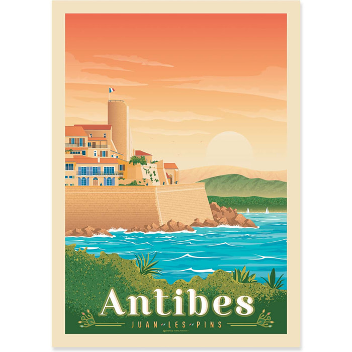 Affiche - Antibes - Olahoop Travel Posters