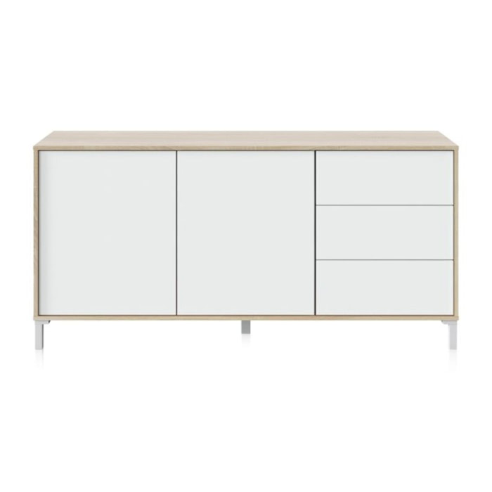 Aparador Lea Blanco Artik (Blanco Mate) - Roble Canadian