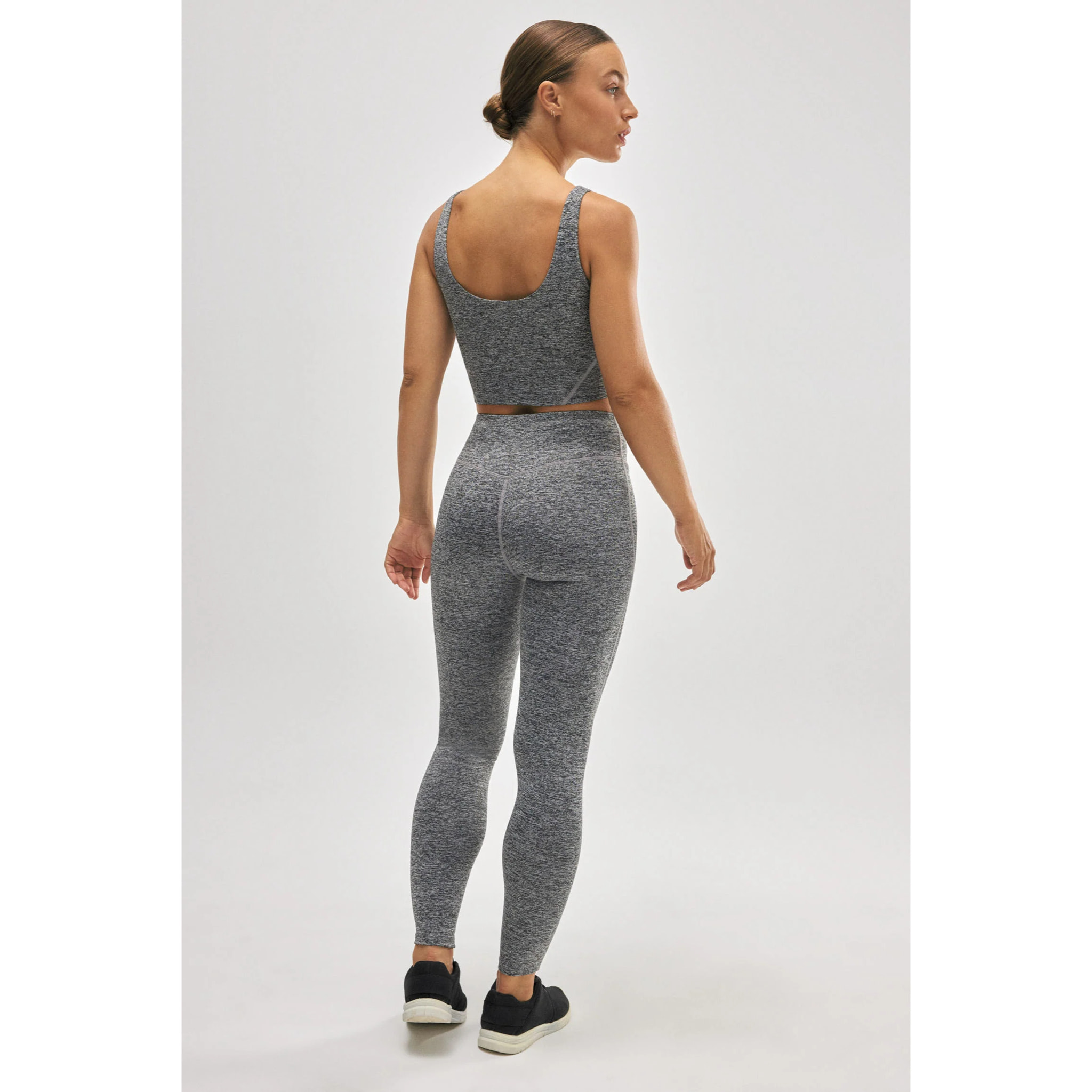 Leggings sportivi grigi a vita alta